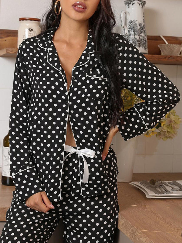 Women's polka dot long set