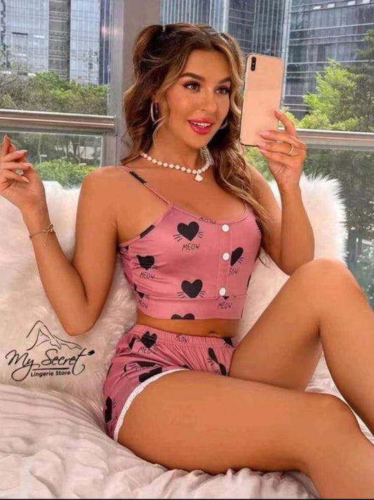 Pink Heart two-piece set